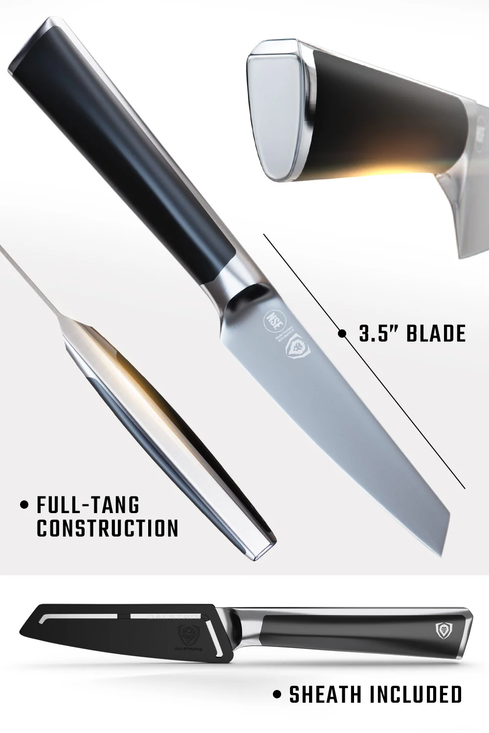 Paring Knife 3.5" | Vanquish Series | NSF Certified | Dalstrong © - Image 6