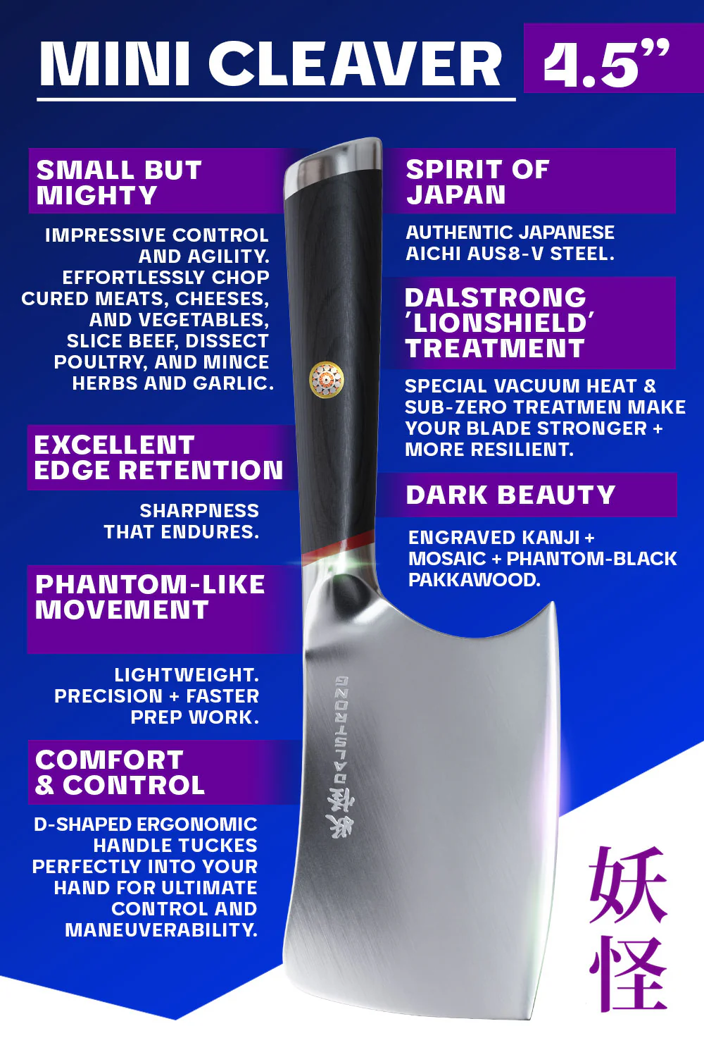 Cleaver Knife 4.5" | Phantom Series | Dalstrong © - Image 5