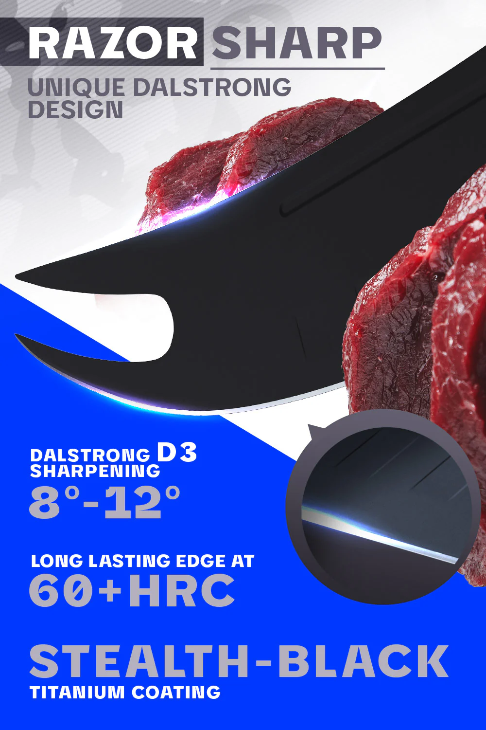 Pitmaster Knife 9" | Delta Wolf Series | Forked Tip & Bottle Opener | Dalstrong © - Image 2
