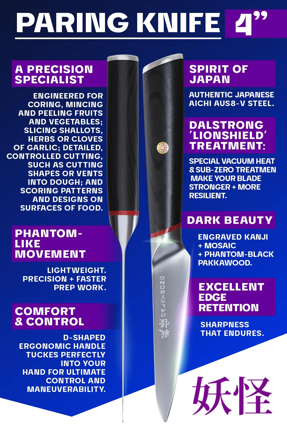 Paring Knife 4" | Phantom Series | Dalstrong © - Image 5