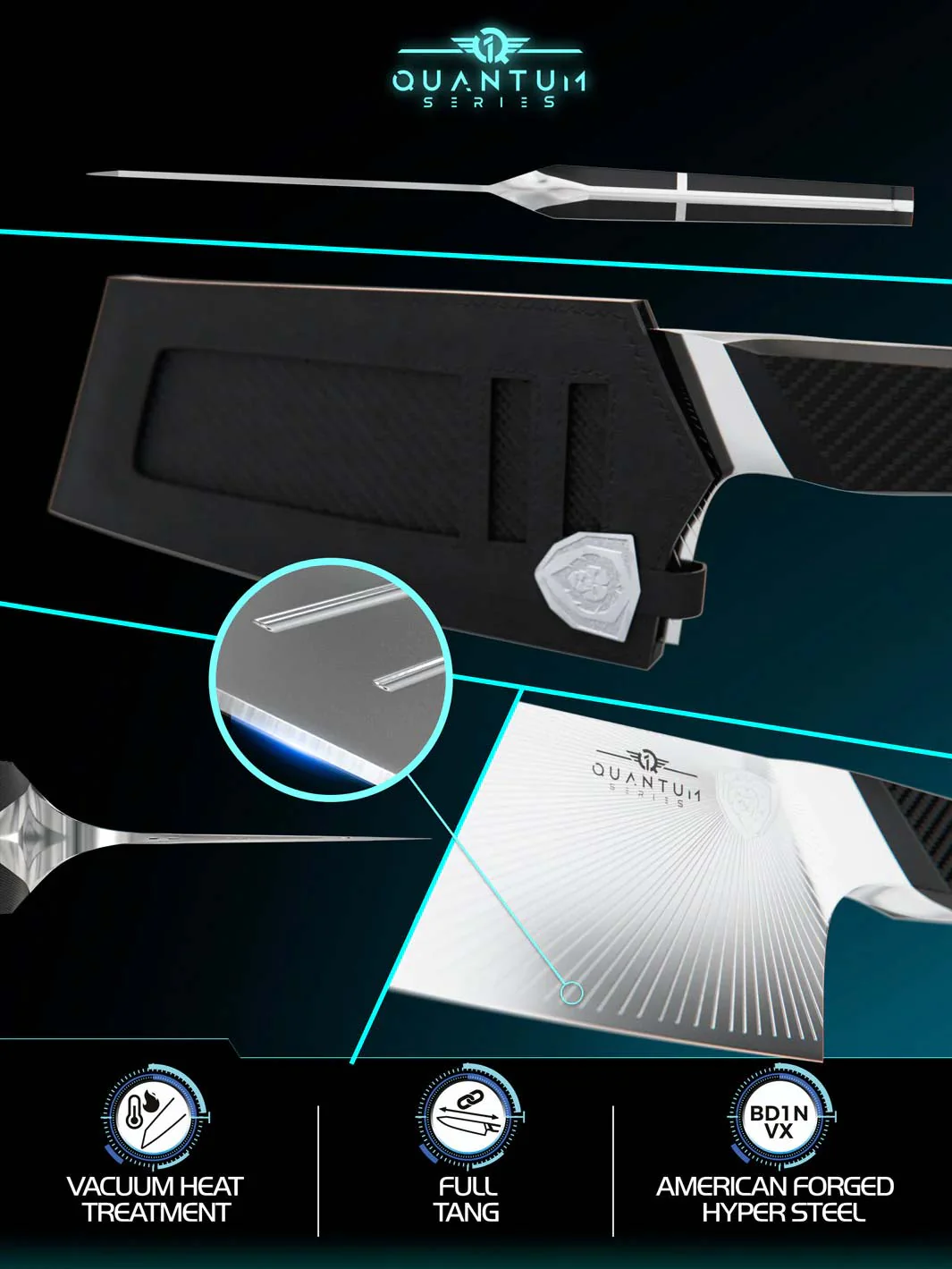 Cleaver Knife 7" | Quantum 1 Series | Dalstrong © - Image 4