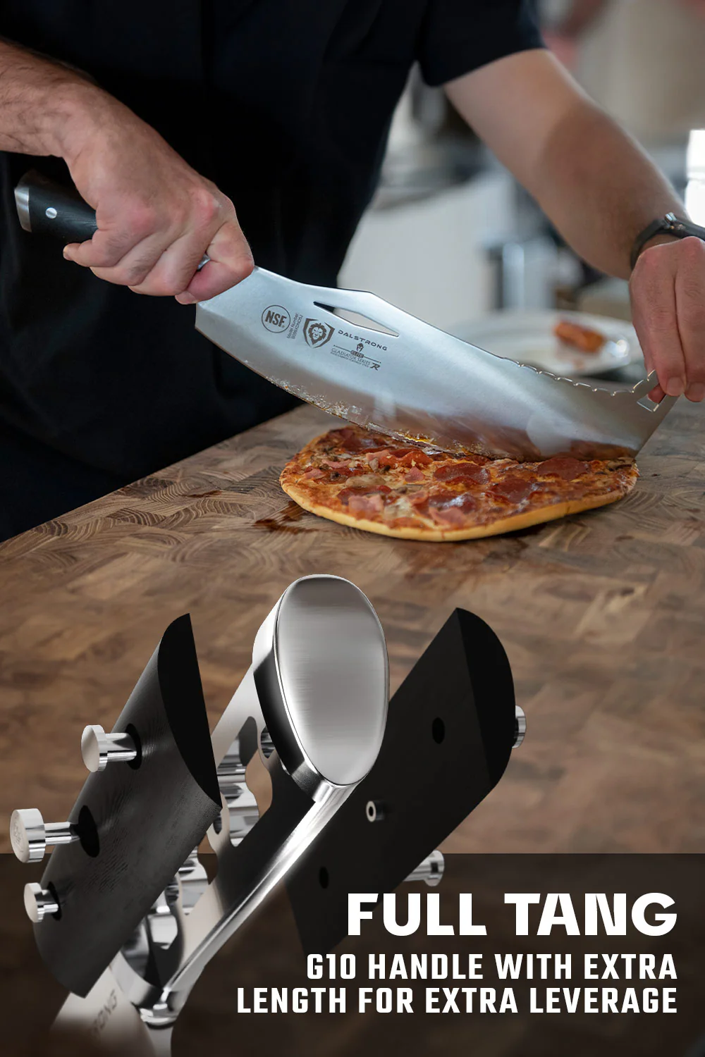 Rocking Cleaver Knife 12" | Gladiator Series | Limited Edition | NSF Certified | Dalstrong © - Image 4