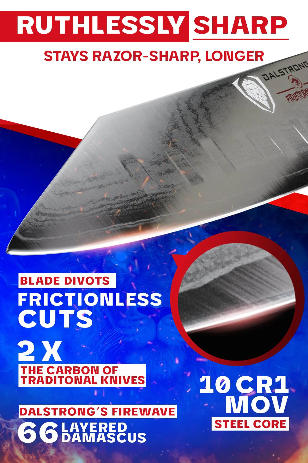 Santoku Knife 7" | Firestorm Alpha Series | Dalstrong © - Image 2
