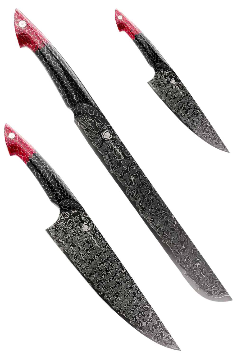 Scorpion Hellfire Bundle | 8" Chef's Knife + 4" Paring Knife + 11" Slicer Knife