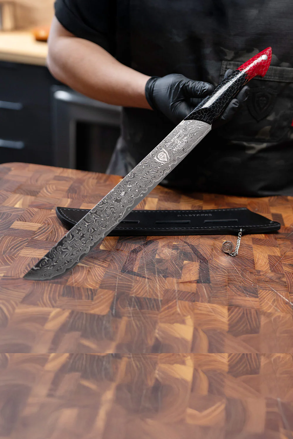Scorpion Hellfire Bundle | 8" Chef's Knife + 4" Paring Knife + 11" Slicer Knife - Image 8