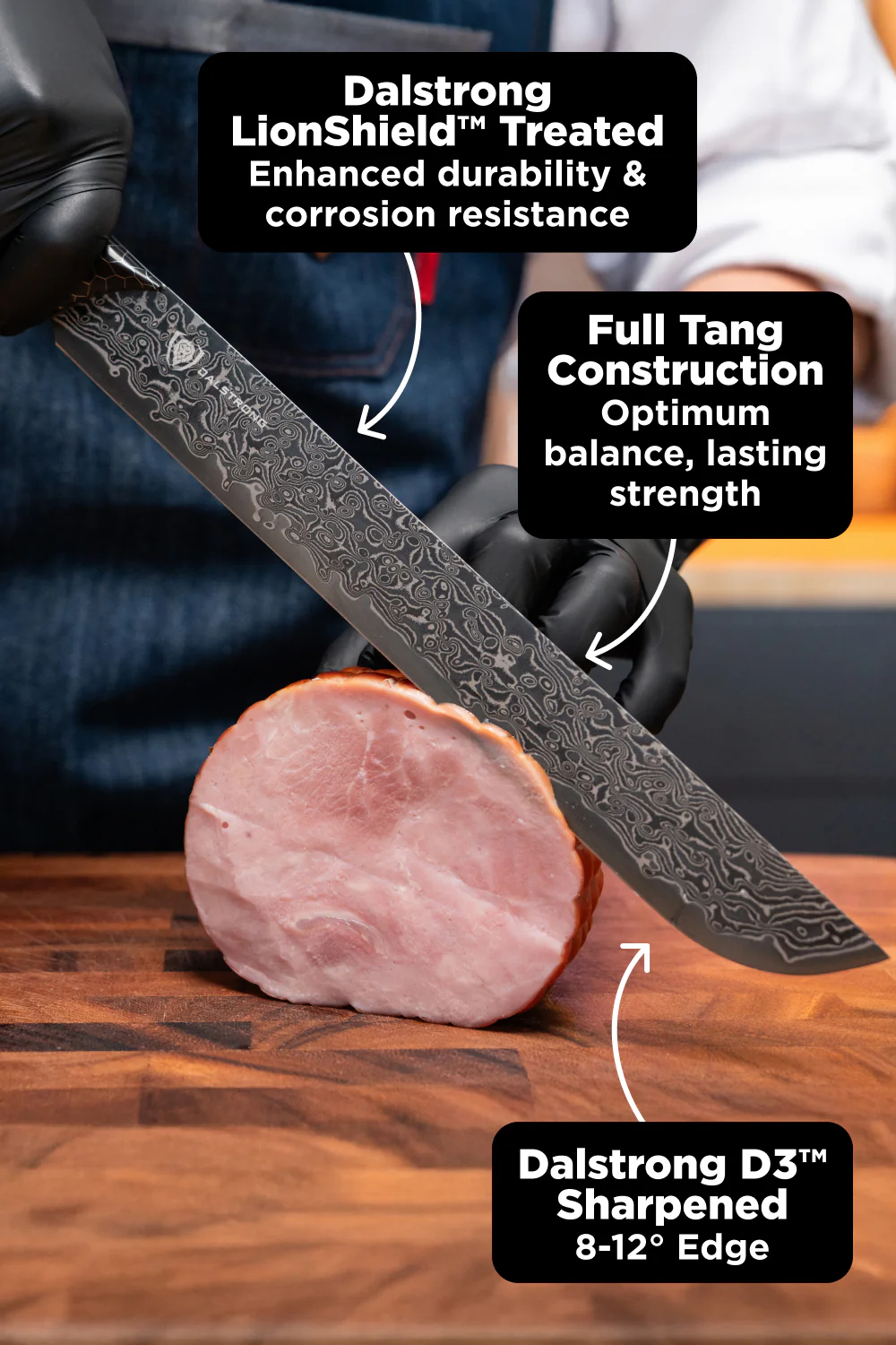 Scorpion Hellfire Bundle | 8" Chef's Knife + 4" Paring Knife + 11" Slicer Knife - Image 9
