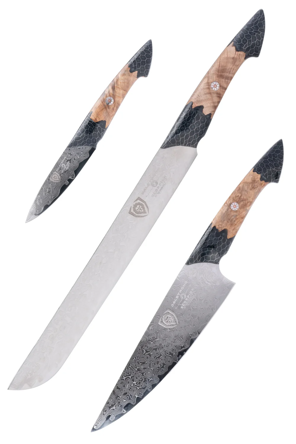 Scorpion Venom Bundle | 8" Chef's Knife + 4" Paring Knife + 11" Slicer Knife