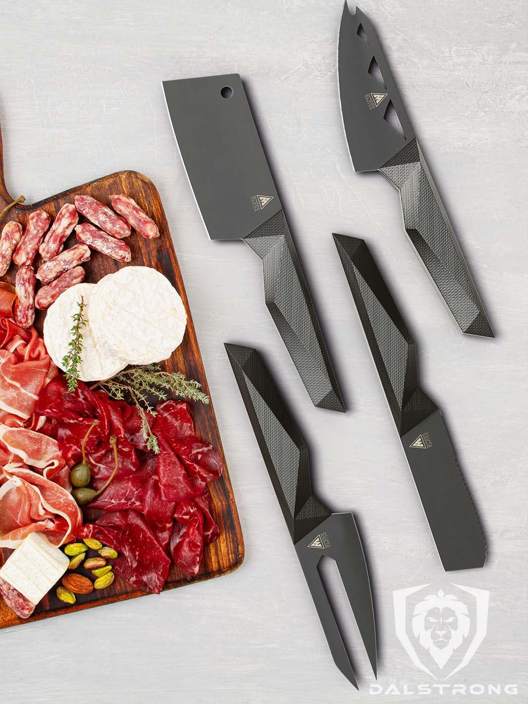 4-Piece Cheese Knife Set | Shadow Black Series | NSF Certified | Dalstrong © - Image 12