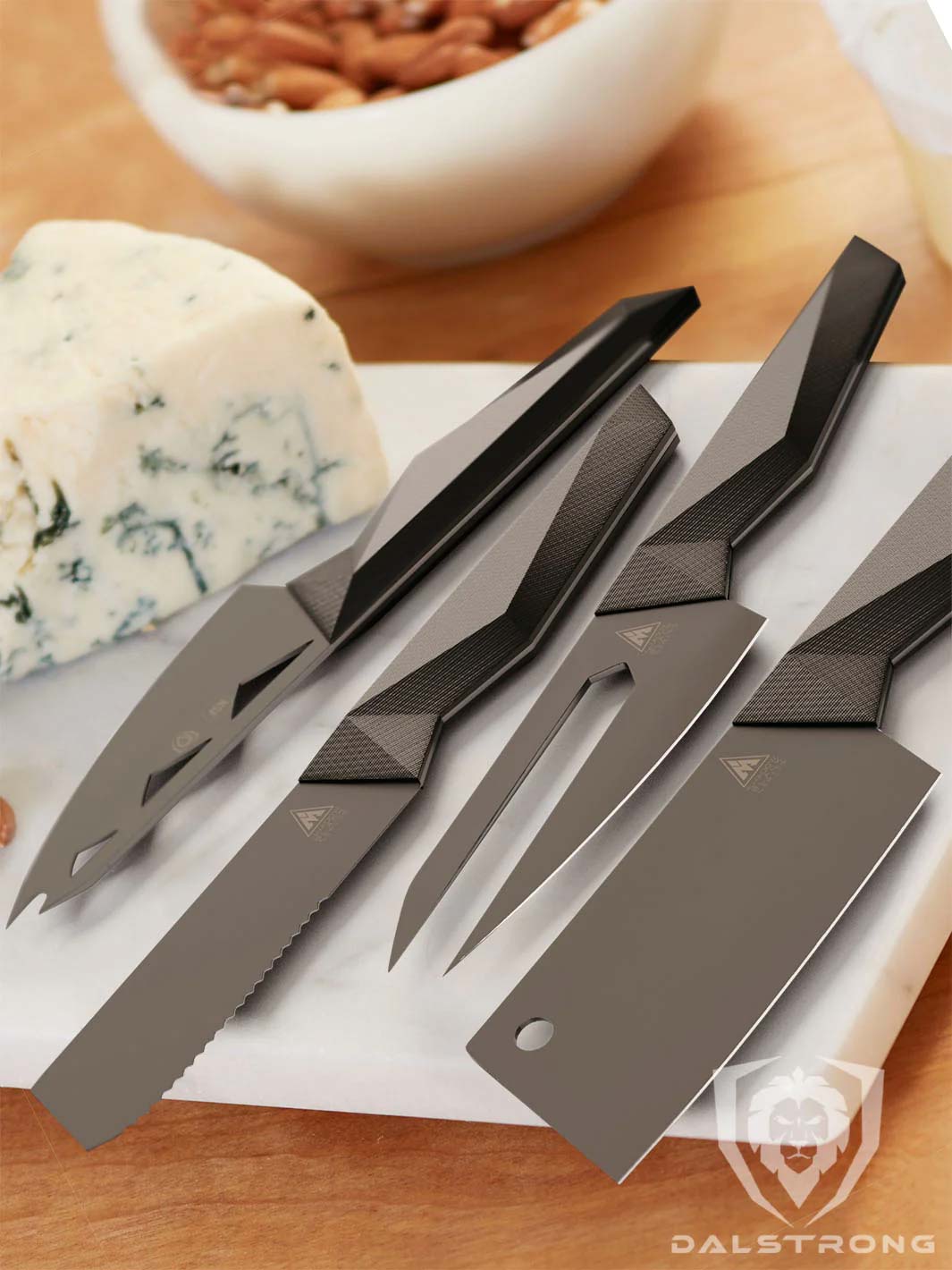 4-Piece Cheese Knife Set | Shadow Black Series | NSF Certified | Dalstrong © - Image 14