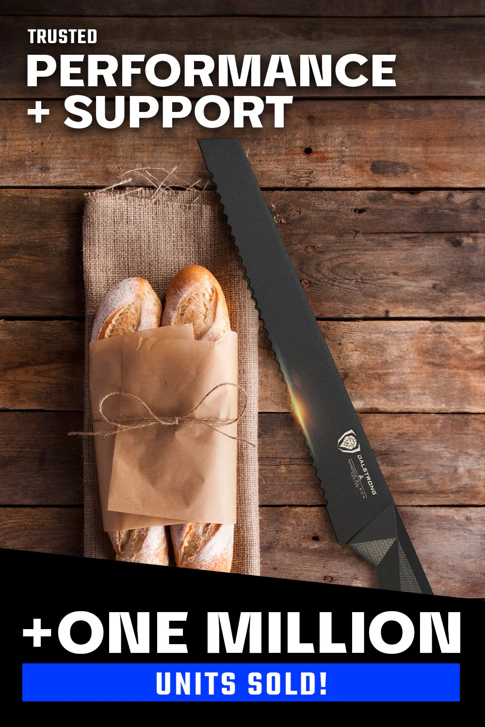 Bread Knife 9" | Shadow Black Series | NSF Certified | Dalstrong © - Image 7