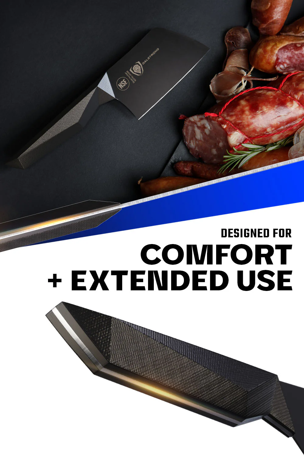Cleaver Knife 4.5" | Shadow Black Series | NSF Certified | Dalstrong © - Image 5