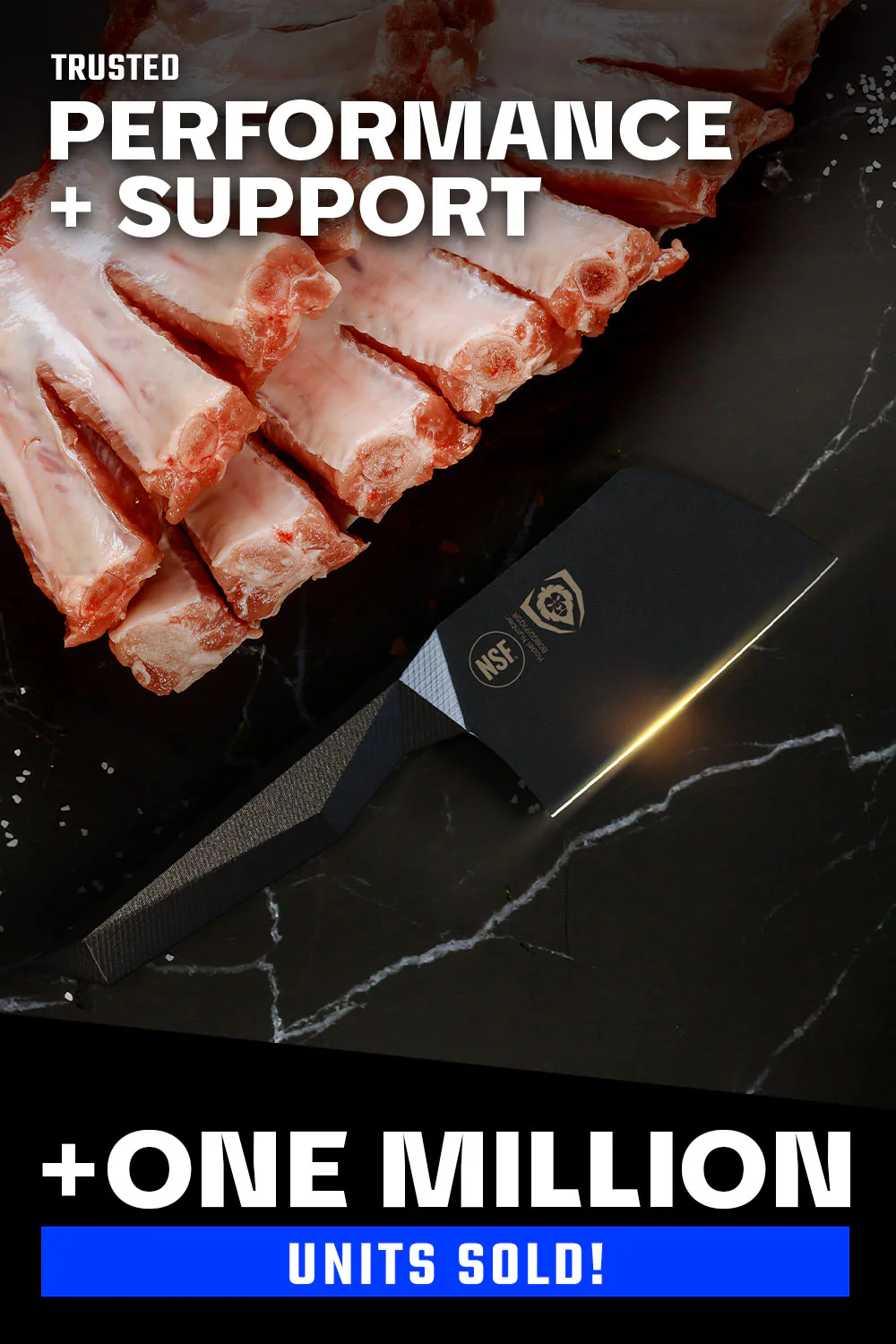 Cleaver Knife 4.5" | Shadow Black Series | NSF Certified | Dalstrong © - Image 7