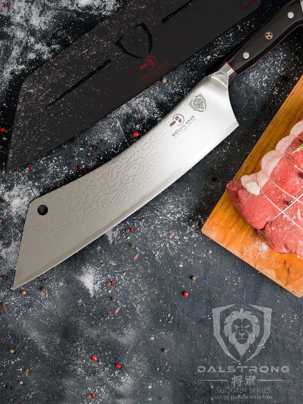 Extra-Long Chef & Cleaver Hybrid Knife 12" | Crixus | Shogun Series | ELITE | Dalstrong © - Image 10