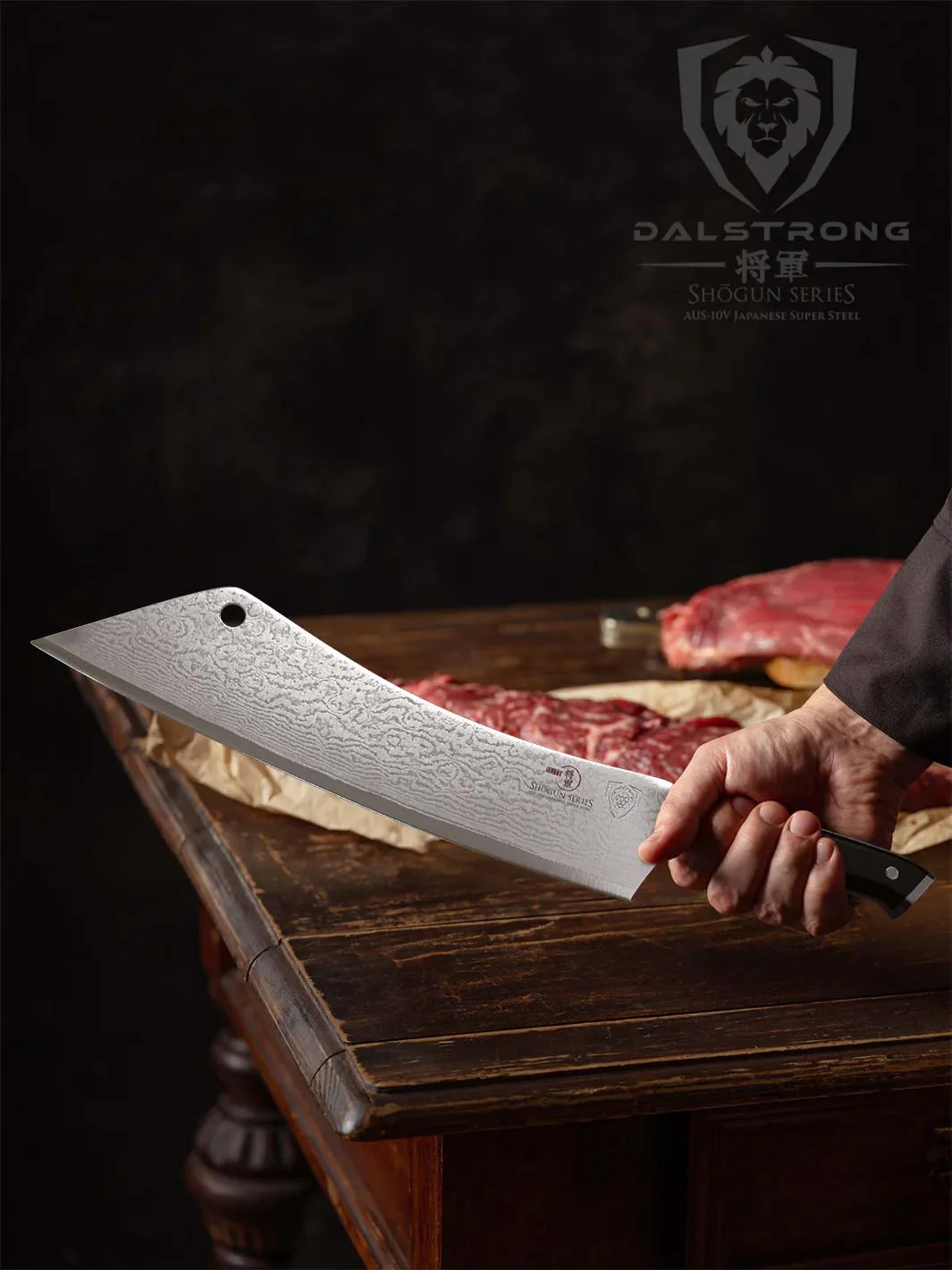 Extra-Long Chef & Cleaver Hybrid Knife 12" | Crixus | Shogun Series | ELITE | Dalstrong © - Image 5
