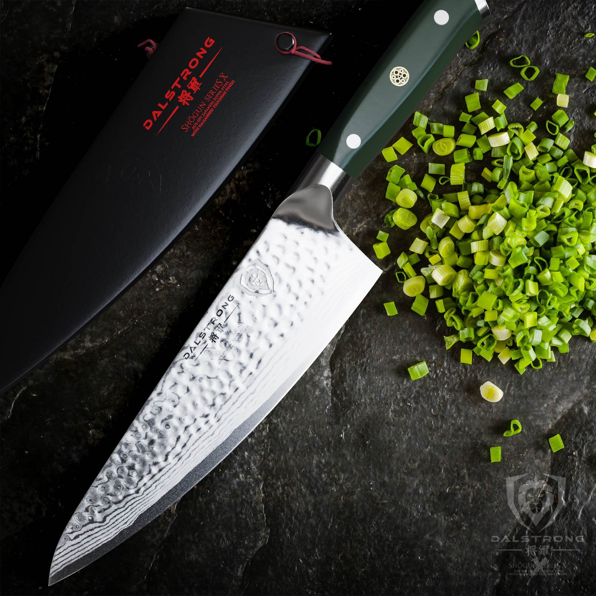 Chef's Knife 8" | Army Green Handle | Shogun Series | X | Dalstrong © - Image 11