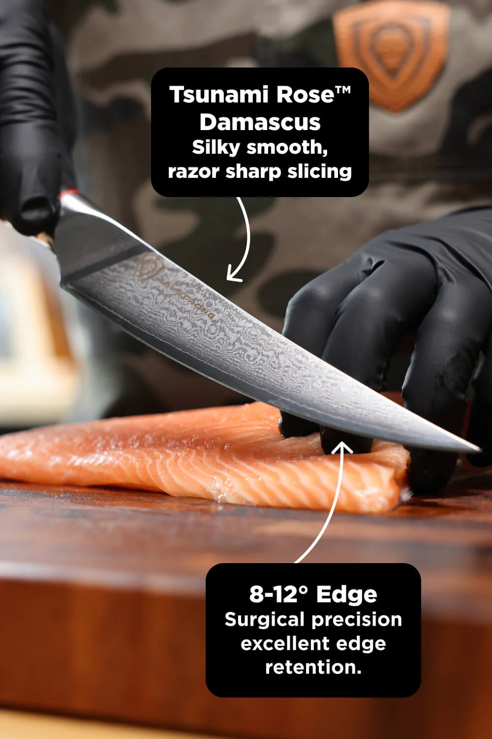 Slicing Knife 12" + Fillet Knife 6" + Meat Fork | Shogun Series | Elite - Image 6