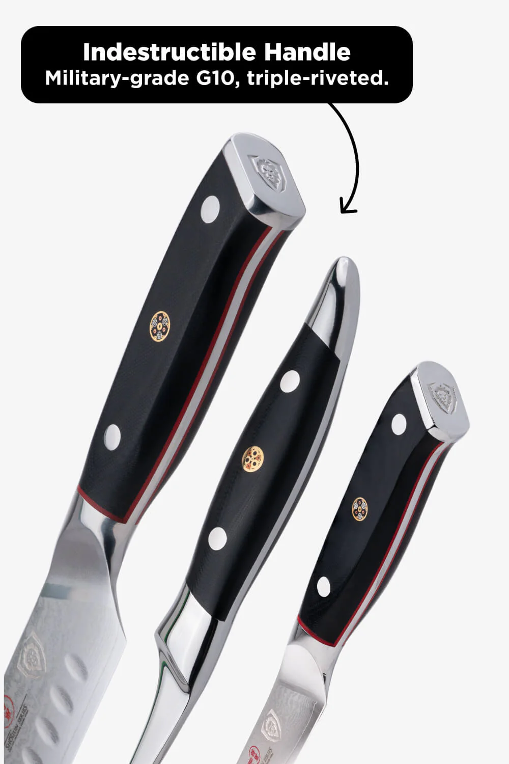 Slicing Knife 12" + Fillet Knife 6" + Meat Fork | Shogun Series | Elite - Image 9