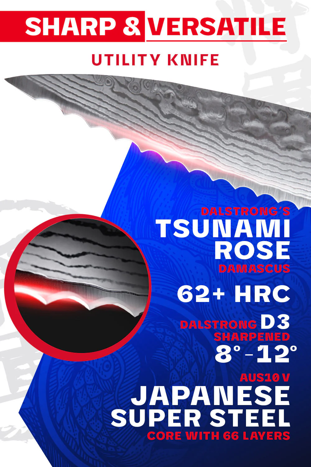 Serrated Utility Knife 6" | Shogun Series | X | Dalstrong © - Image 3