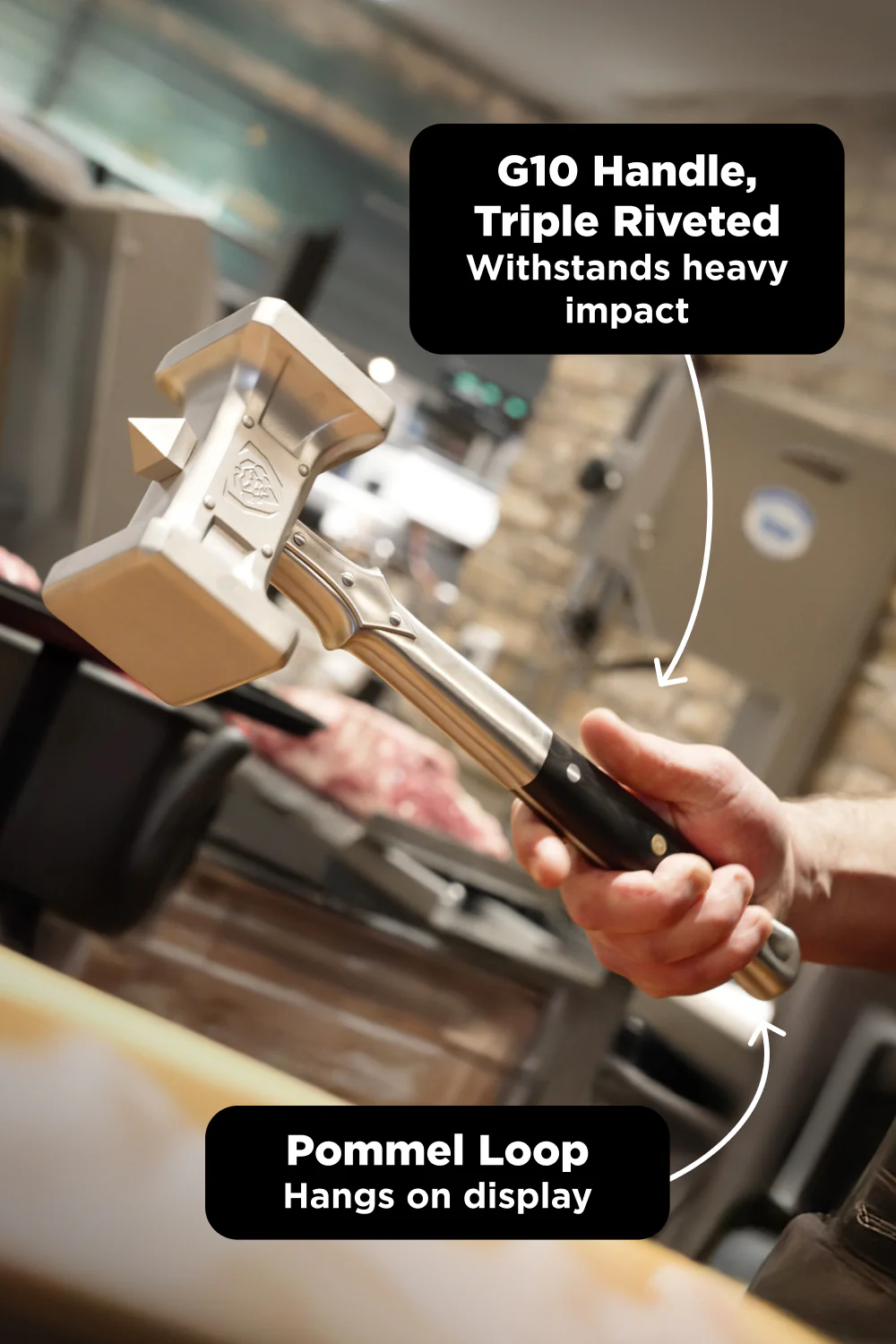 The Gladiator Bundle | 14" Annihilator Meat Cleaver with Stand + 15" Meat Tenderizer - Image 11