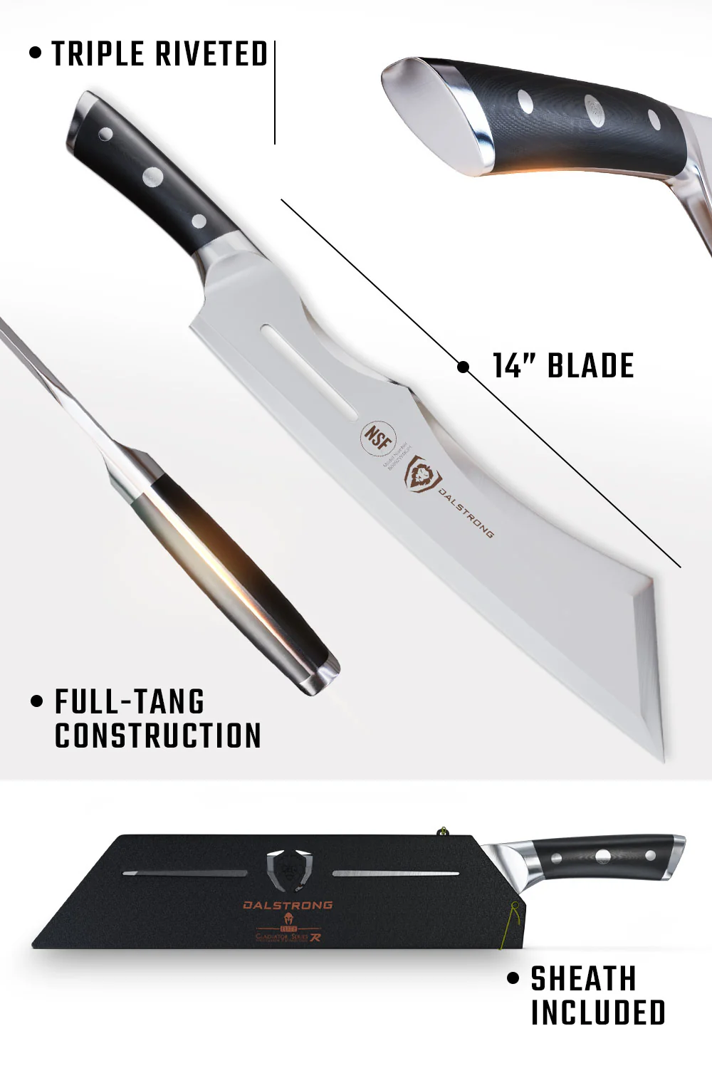 The Gladiator Bundle | 14" Annihilator Meat Cleaver with Stand + 15" Meat Tenderizer - Image 3