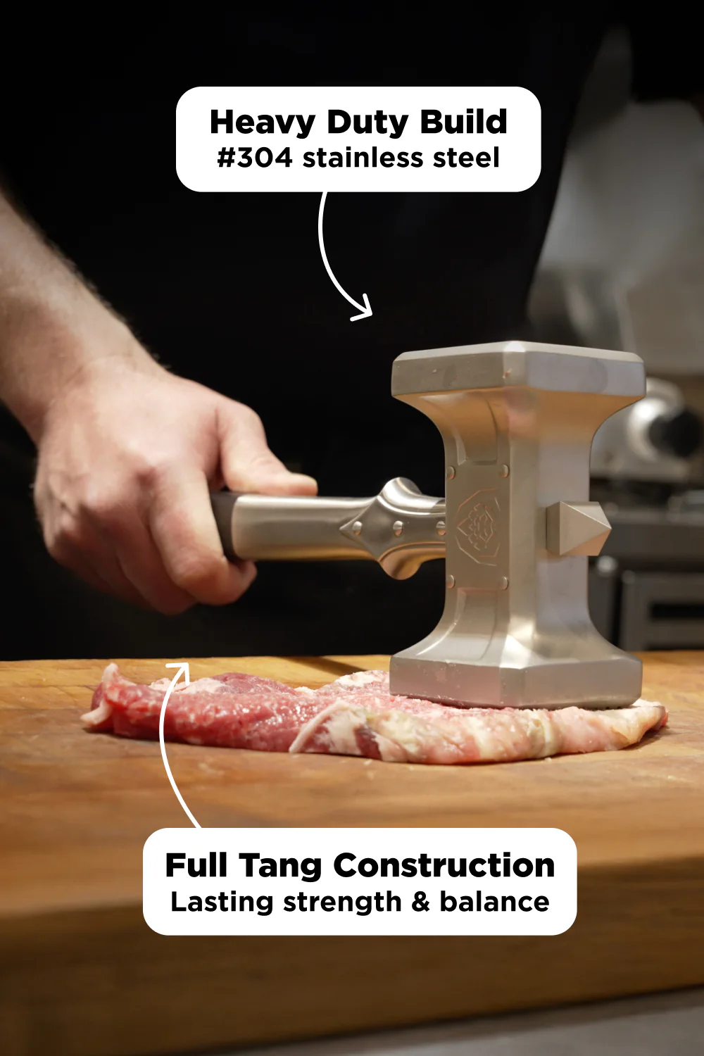 The Gladiator Bundle | 14" Annihilator Meat Cleaver with Stand + 15" Meat Tenderizer - Image 9